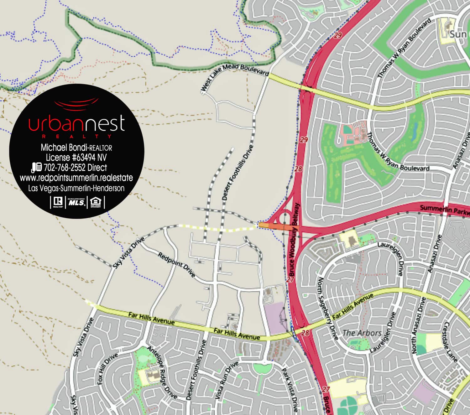 Redpoint Summerlin Street Map