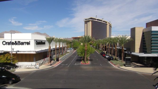 A view of Red Rock Casino from Downtown Summerlin